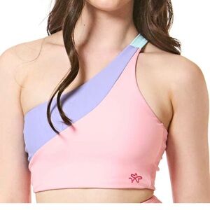 Dragonwing Size Girls Large Asymmetrical Pink and Purple Crop Top
